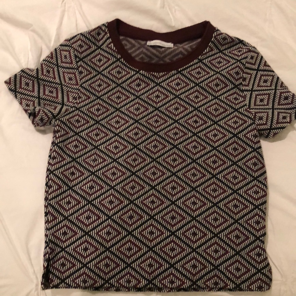 Zara patterned short sleeve shirt